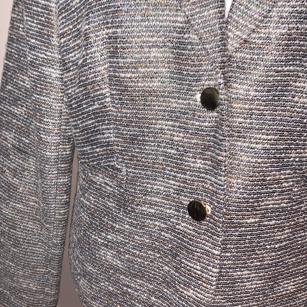 Calvin Klein Tweed Gold Tone Lameé Suit Jacket/Blazer 🥳🛍Host Pick🥳🛍 - Picture 7 of 15
